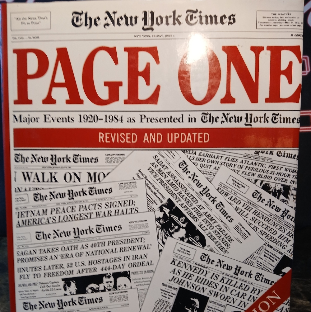 Collectible Page One 1920-84 by the New York Times The product is a collector